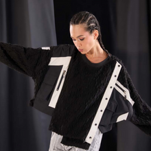 Load image into Gallery viewer, H4- Pulli mit Strick und Memory Taft bis Gr 54