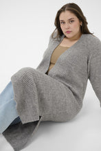 Lade das Bild in den Galerie-Viewer, Oversize Cardigan Strickmantel in Grey Grau Gr 42 bis 64+ - Kaffe Curve