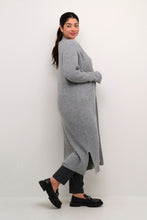 Lade das Bild in den Galerie-Viewer, Oversize Cardigan Strickmantel in Grey Grau Gr 42 bis 64+ - Kaffe Curve
