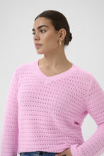 Lade das Bild in den Galerie-Viewer, Sommerpulli mit Lochmuster in Babyrosa Gr 40 bis 62- Kaffe Curve