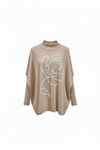 Lade das Bild in den Galerie-Viewer, Pullover in 3 Farben Beige, Schwarz und Weiss bis Größe 64