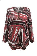 Lade das Bild in den Galerie-Viewer, SALE- Sempre Piu Tunika mit Rundhalsausschnitt und Reißverschluss