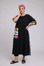 Lade das Bild in den Galerie-Viewer, CN-G Maxikleid mit Buntem Pop-Art Patchwork – bis Gr 62