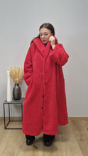 Load image into Gallery viewer, CNG Teddy Mantel mit Kapuze in Rot 4 Größen bis Größe 62- kurzzeitig im Halloween Special