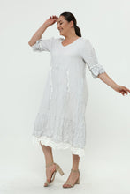 Load image into Gallery viewer, Kleid Crash/ Crinkle Effekt in grau von Mädchenglück