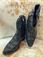Load image into Gallery viewer, Rebecca White Cowboy Stiefel/Boots Golden Nappa Black