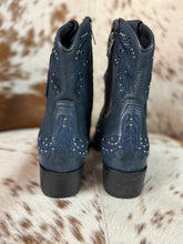 Load image into Gallery viewer, Rebecca White Cowboy Stiefel/Boots Golden Nappa Majolic Blue