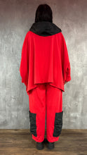 Lade das Bild in den Galerie-Viewer, Mädchenglück Hoodie Einheitsgröße in Rot - Onesize/ Oversized
