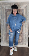 Load image into Gallery viewer, Jeansjogpants Stern in 2 hell und dunkel Größe 40 bis 54