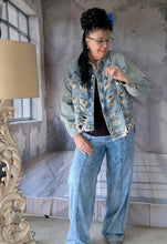Load image into Gallery viewer, Redesign Jeansjacke used Style mit Cut Outs bis Größe 60