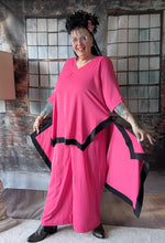 Load image into Gallery viewer, CNG Avantgarde Set bestehend aus Tunika und Hose in Pink Schwarz bis Größe 60