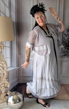 Lade das Bild in den Galerie-Viewer, Mädchenglück 2 Teiler Kleid "Tanja" mit Netzjacke in Grau