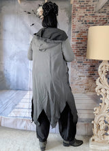 Load image into Gallery viewer, Redesign Sweatmantel mit Cut Outs und Kapuze