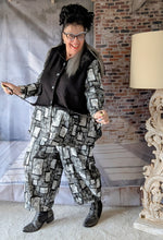 Load image into Gallery viewer, Jackenbluse aus Sweat und Jaquard und passende Hose - auch einzeln bestellbar