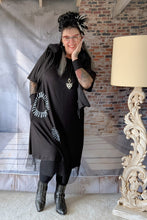 Load image into Gallery viewer, 2 Teiler Kleid mit Überwurf Jacke - raffiniert und aussergewöhnlich bis Größe 50