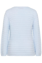 Load image into Gallery viewer, Sommerpulli mit Lochmuster in Babyblau Gr 40 bis 62- Kaffe Curve