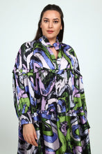 Load image into Gallery viewer, Seidenkleid Flieder Rosa Apfelgrün von Mädchenglück, leicht und luftig bis Größe 62