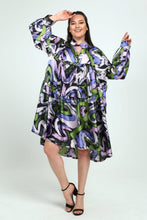 Load image into Gallery viewer, Seidenkleid Flieder Rosa Apfelgrün von Mädchenglück, leicht und luftig bis Größe 62