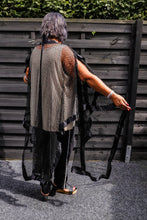 Load image into Gallery viewer, Überwurf aus Netz und Satin Einheitsgröße