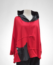 Lade das Bild in den Galerie-Viewer, Mädchenglück OneSize Oversized Hoodie in Rot Einheitsgröße Onesized/ Oversized