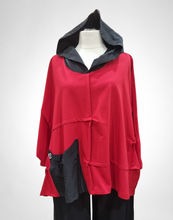 Lade das Bild in den Galerie-Viewer, Mädchenglück OneSize Oversized Hoodie in Rot Einheitsgröße Onesized/ Oversized