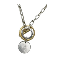 Lade das Bild in den Galerie-Viewer, Mix Kette mit Barrenverschluss und Münze