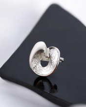 Lade das Bild in den Galerie-Viewer, AUFGESTOCKT Silber Ring Kreis Verstellbar