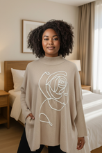 Lade das Bild in den Galerie-Viewer, Pullover in 3 Farben Beige, Schwarz und Weiss bis Größe 64