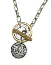 Lade das Bild in den Galerie-Viewer, Mix Kette mit Barrenverschluss und Münze