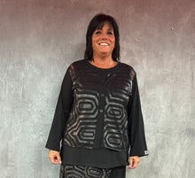 Lade das Bild in den Galerie-Viewer, Mädchenglück exklusive 2 Teiler Tunika Set mit Top in Schwarz