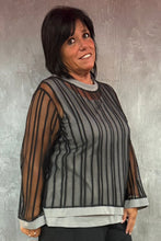 Lade das Bild in den Galerie-Viewer, Mädchenglück exklusive 2 Teiler Netz Tunika Set mit Top in Grau