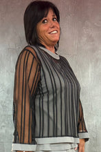 Lade das Bild in den Galerie-Viewer, Mädchenglück exklusive 2 Teiler Netz Tunika Set mit Top in Grau