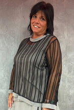 Lade das Bild in den Galerie-Viewer, Mädchenglück exklusive 2 Teiler Netz Tunika Set mit Top in Grau