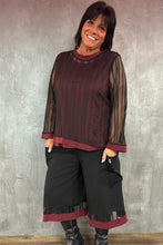 Lade das Bild in den Galerie-Viewer, Mädchenglück exklusive 2 Teiler Netz Tunika Set mit Top in Bordeaux