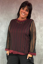 Lade das Bild in den Galerie-Viewer, Mädchenglück exklusive 2 Teiler Netz Tunika Set mit Top in Bordeaux