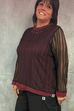 Lade das Bild in den Galerie-Viewer, Mädchenglück exklusive 2 Teiler Netz Tunika Set mit Top in Bordeaux