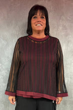 Lade das Bild in den Galerie-Viewer, Mädchenglück exklusive 2 Teiler Netz Tunika Set mit Top in Bordeaux