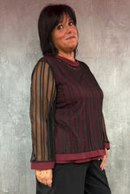 Lade das Bild in den Galerie-Viewer, Mädchenglück exklusive 2 Teiler Netz Tunika Set mit Top in Bordeaux