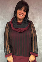 Lade das Bild in den Galerie-Viewer, Mädchenglück exklusive 2 Teiler Netz Tunika Set mit Top in Bordeaux
