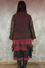 Lade das Bild in den Galerie-Viewer, Mädchenglück exklusive 2 Teiler Netz Tunika Set mit Top in Bordeaux