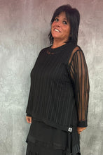 Lade das Bild in den Galerie-Viewer, Mädchenglück exklusive 2 Teiler Netz Tunika Set mit Top in Schwarz