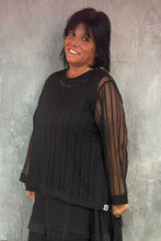 Lade das Bild in den Galerie-Viewer, Mädchenglück exklusive 2 Teiler Netz Tunika Set mit Top in Schwarz