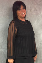 Lade das Bild in den Galerie-Viewer, Mädchenglück exklusive 2 Teiler Netz Tunika Set mit Top in Schwarz