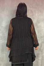Lade das Bild in den Galerie-Viewer, Mädchenglück exklusive 2 Teiler Netz Tunika Set mit Top in Schwarz