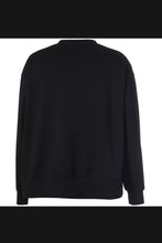 Lade das Bild in den Galerie-Viewer, Asymmetrischer Sweater mit Stoffmix Größe 42 bis 63 - Gozzip Black