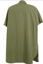 Load image into Gallery viewer, 3-in-1 Baumwoll-Oversize Longtunika & Weste khaki alle Größen- Gozzip