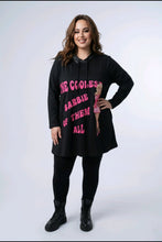 Load image into Gallery viewer, Barbie Hoodie-Tunika "The Coolest Barbie of Them All" bis Größe 58/60- Spezialanfertigung