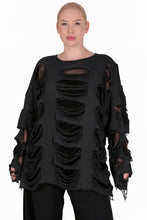Lade das Bild in den Galerie-Viewer, Stylischer Cutout Oversize Sweat-Pullover mit Tüll in 3 Farben