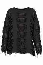 Lade das Bild in den Galerie-Viewer, Stylischer Cutout Oversize Sweat-Pullover mit Tüll in 3 Farben
