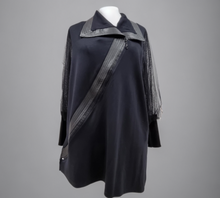 Load image into Gallery viewer, CN-G Tunika mit asymmetrischem Reißverschluss und Organza Ärmeln in 4 Größen bis Gr 60